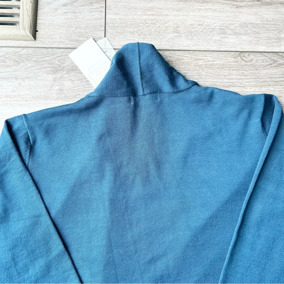 NWT Grace Karin Blue Open Front Long  Length Cardigan - Picture 14 of 15